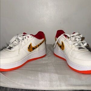 Nike Kids' White and Orange Sneakers